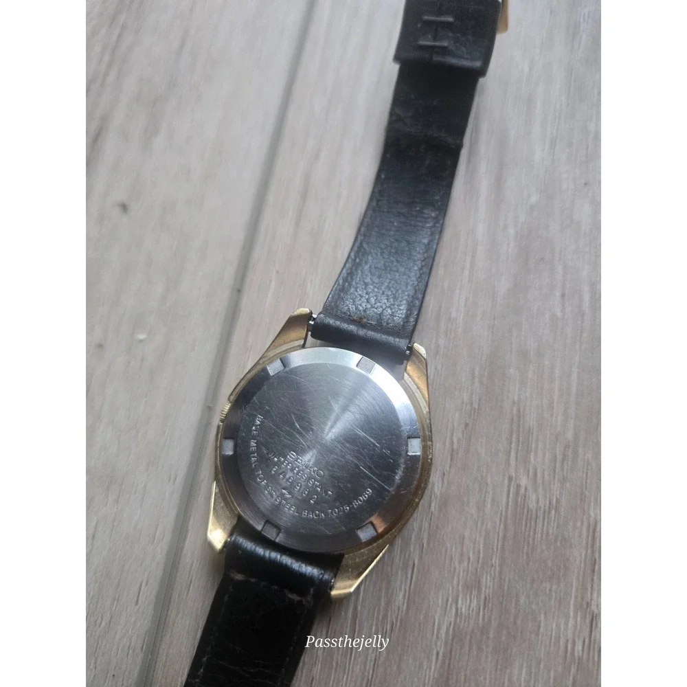Seiko Watch Mens Vintage 7025-8099 Automatic 17 Jewels Gold Tone Date Japan 1974